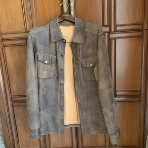 GIMO’S Men’s Pelle Leather Coat